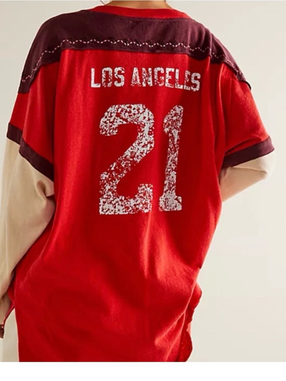 Free People We The
Free Halftime Tee COLOR- Red NWT  SOLDOUT - Picture 2 of 6